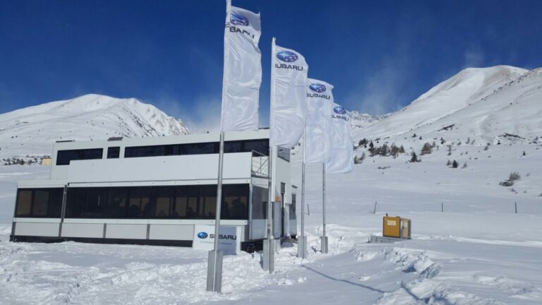 Winter testing for Subaru at Passo del Tonale